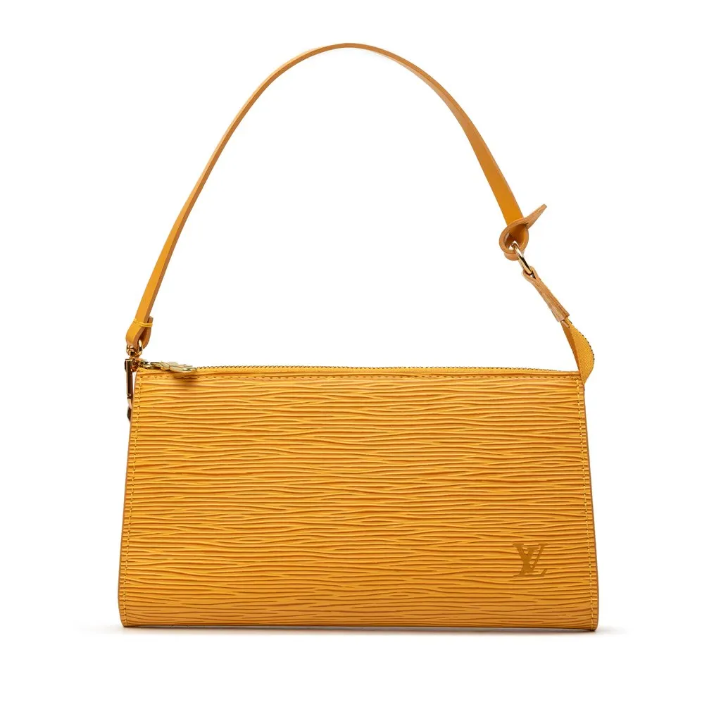 Louis Vuitton Epi Pochette Accessoires Yellow Leather Very good - Front View