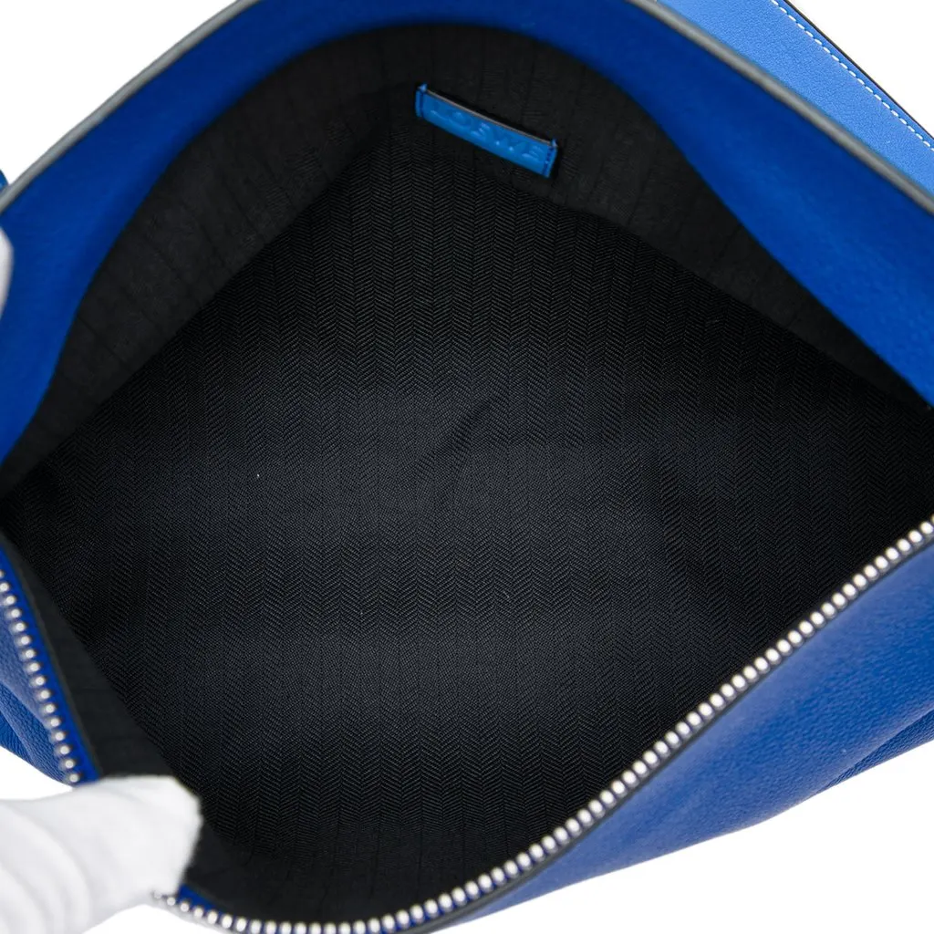 Loewe Leather Anagram T Pouch Crossbody Blue Leather Very good - Model View