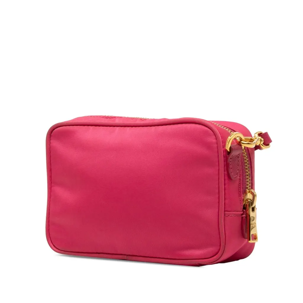 Prada Tessuto Fiocco Bow Camera Bag Pink Very good - Back View