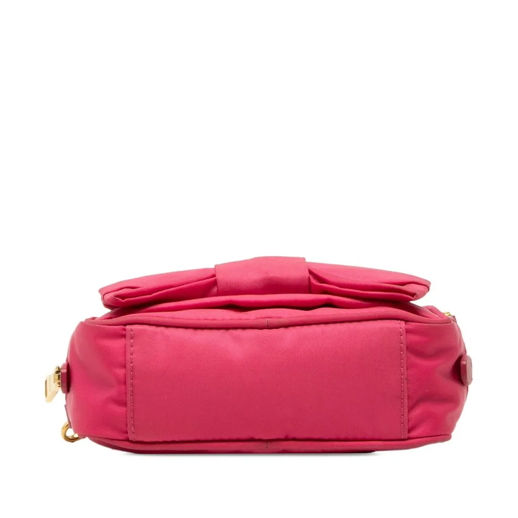 Prada Tessuto Fiocco Bow Camera Bag Pink Very good - Inside View