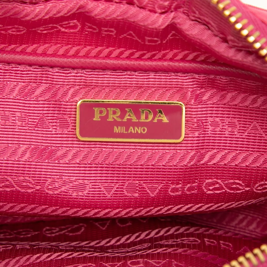 Prada Tessuto Fiocco Bow Camera Bag Pink Very good - Box View
