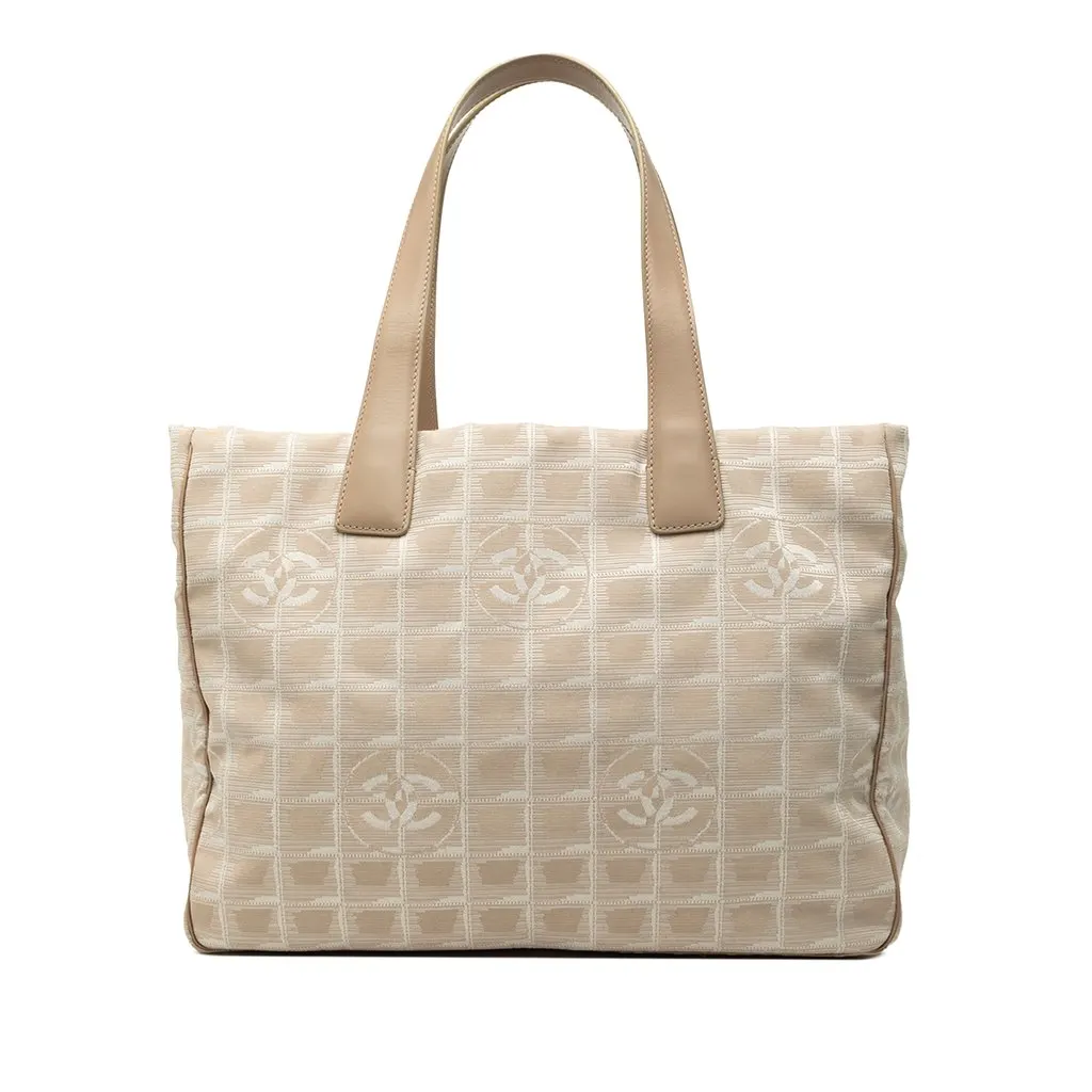 Chanel New Travel Line Nylon Tote Beige Polyamide Very good - Front View