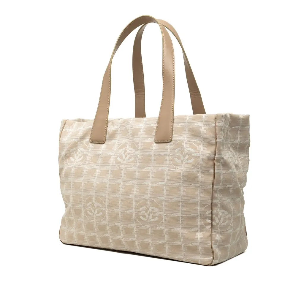 Chanel New Travel Line Nylon Tote Beige Polyamide Very good - Back View