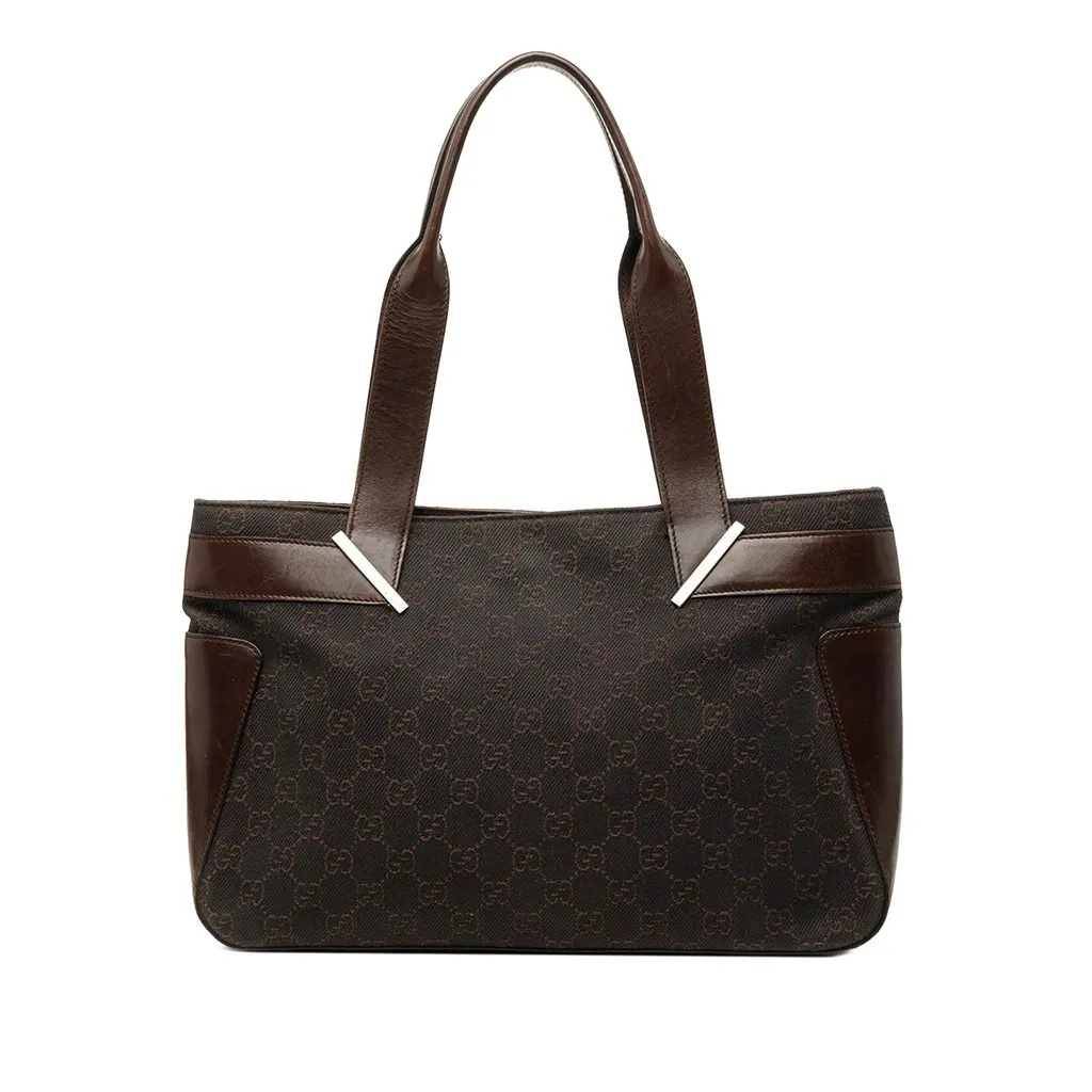 Gucci GG Canvas Tote Brown Canvas Very good - Front View