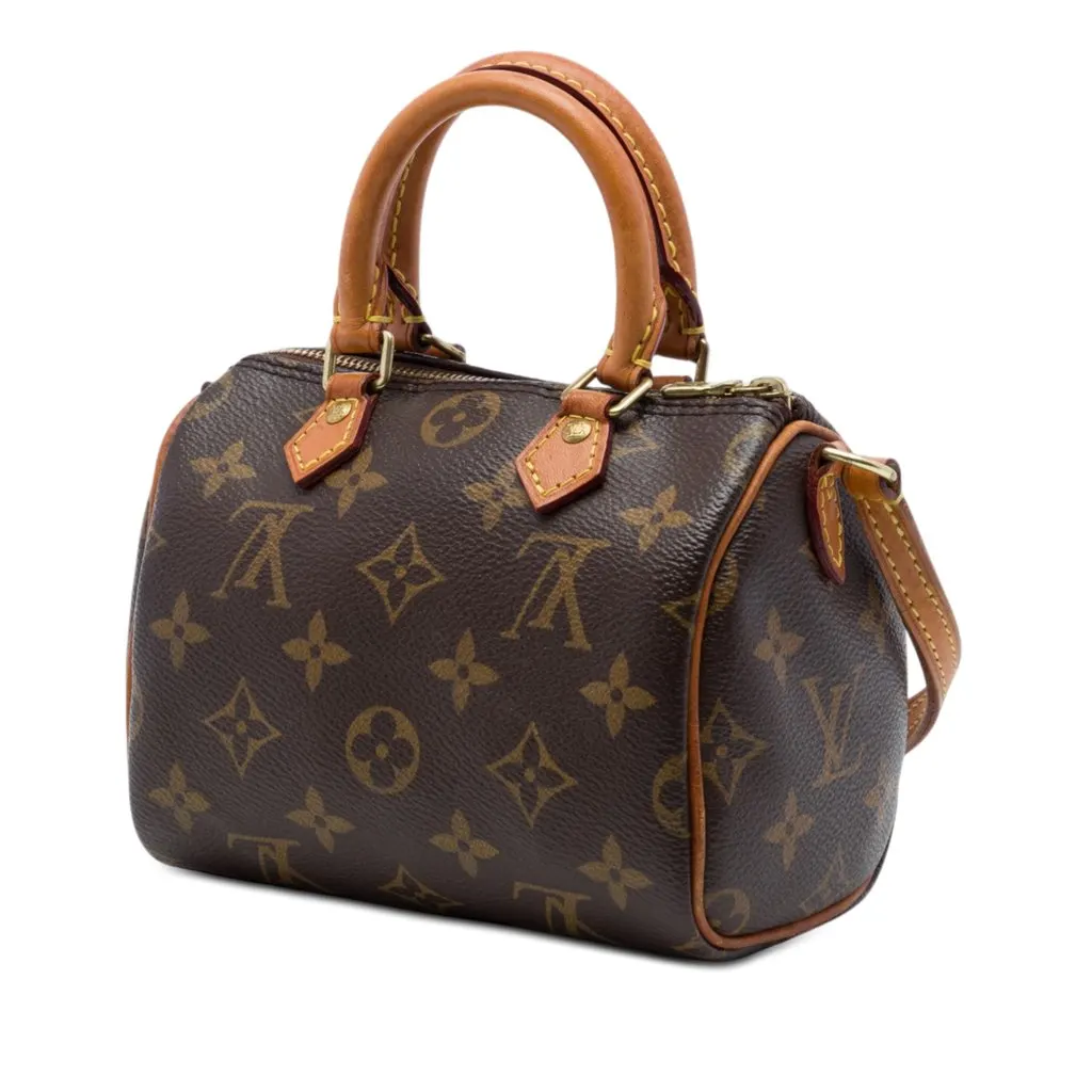 Louis Vuitton Monogram Nano Speedy Bandouliere Brown Very good - Back View