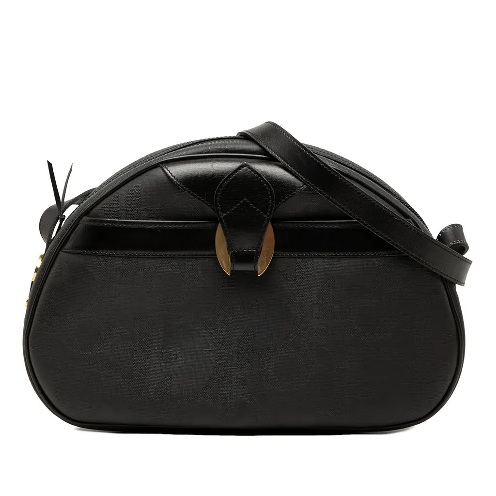 Dior Oblique Trotter Coated Canvas Crossbody Black Very good - Front View