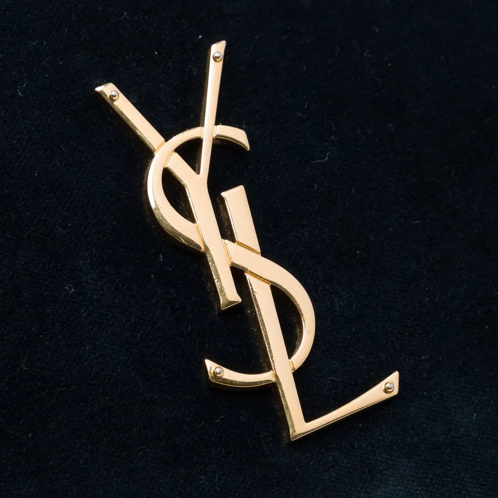 Saint Laurent Suede Monogram Kate Chain Wallet Green Leather Very good - Box View