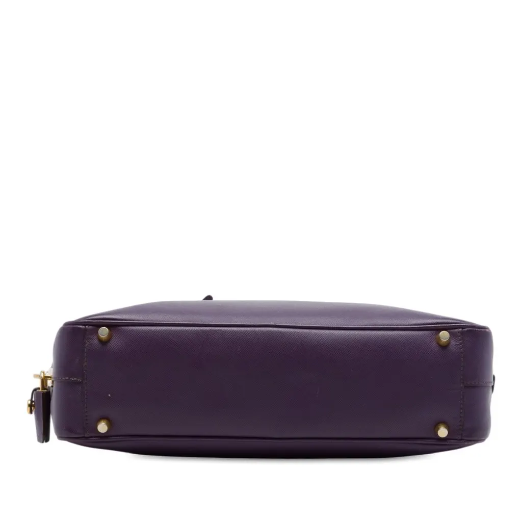 Prada Saffiano Lux Bauletto Top Handle Bag Purple Leather Very good - Inside View