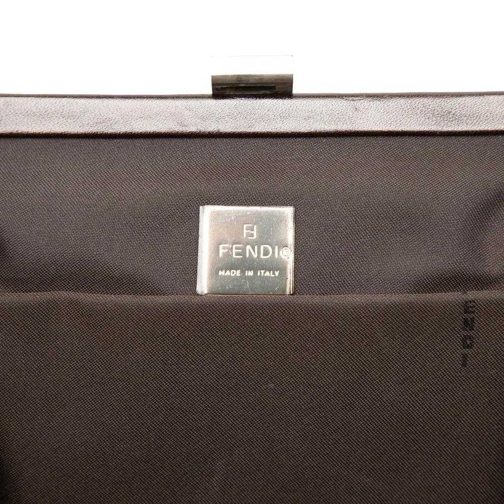 Fendi Small Zucca Canvas Shoulder Bag Brown Canvas Very good - Box View