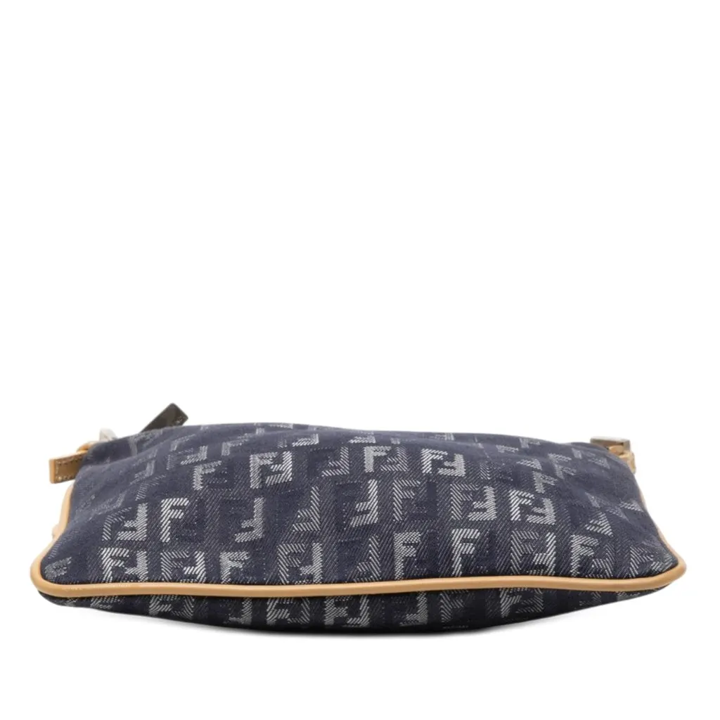 Fendi Zucchino Denim Crossbody Blue Very good - Inside View