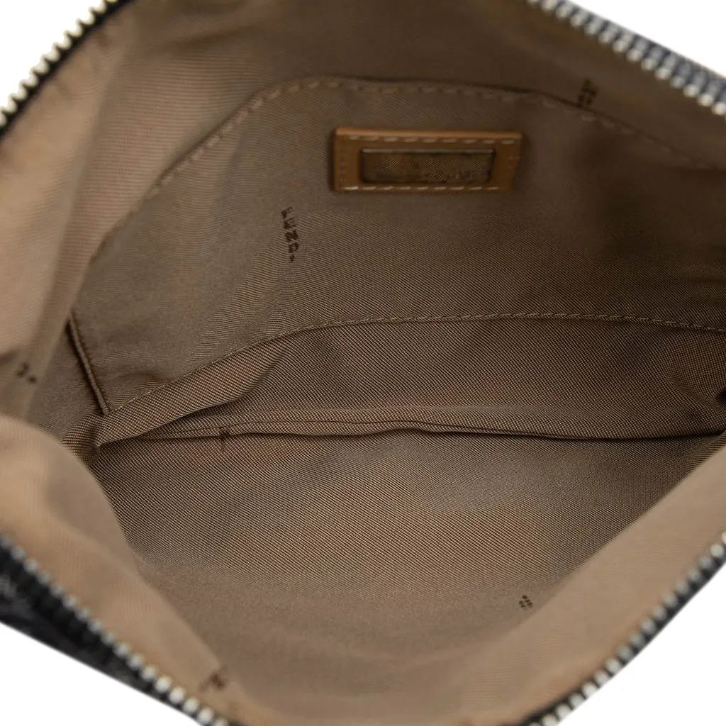 Fendi Zucchino Denim Crossbody Blue Very good - Model View