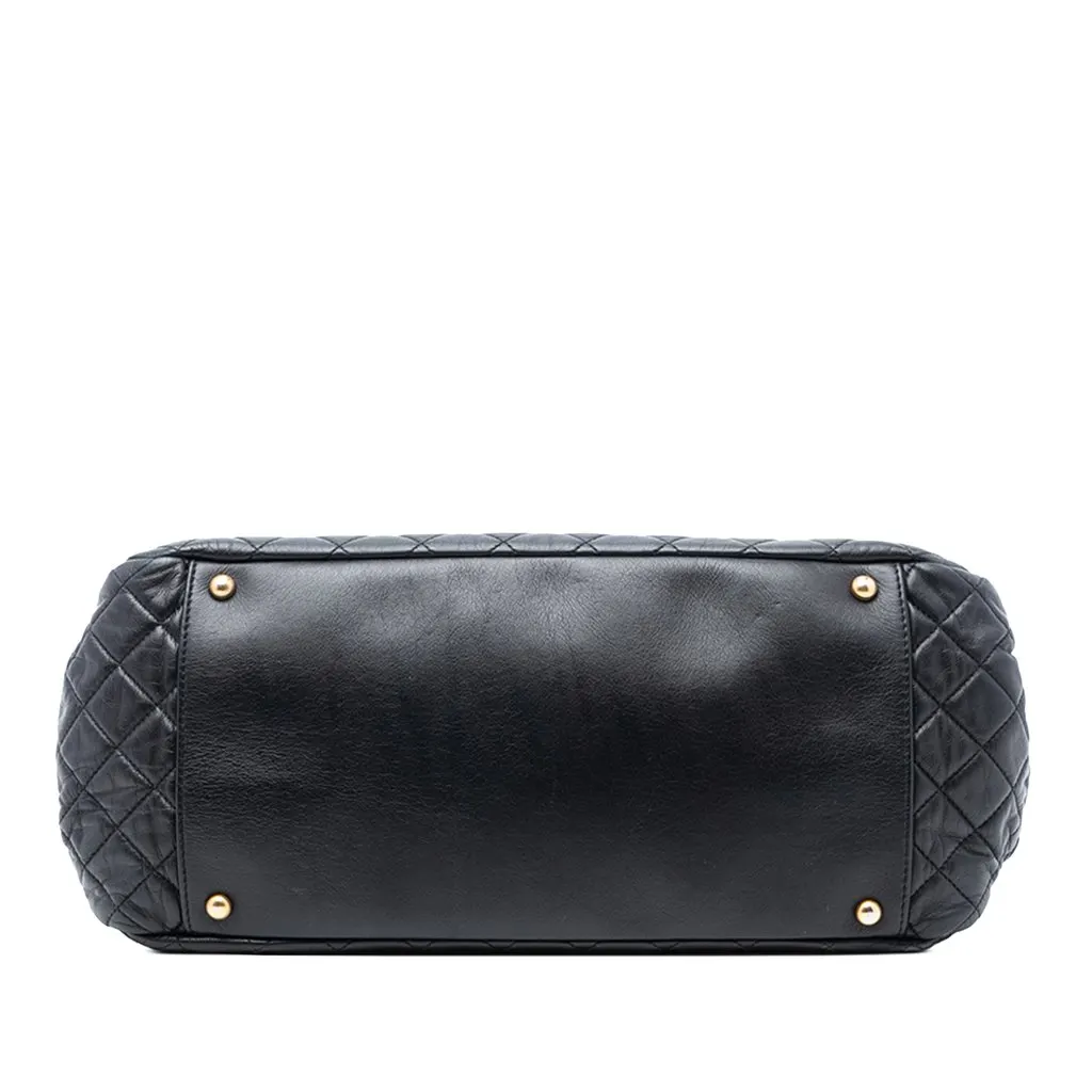 Chanel Medium Quilted Lambskin Reissue 2.55 East West Mademoiselle Accordion Flap Black Leather Very good - Inside View