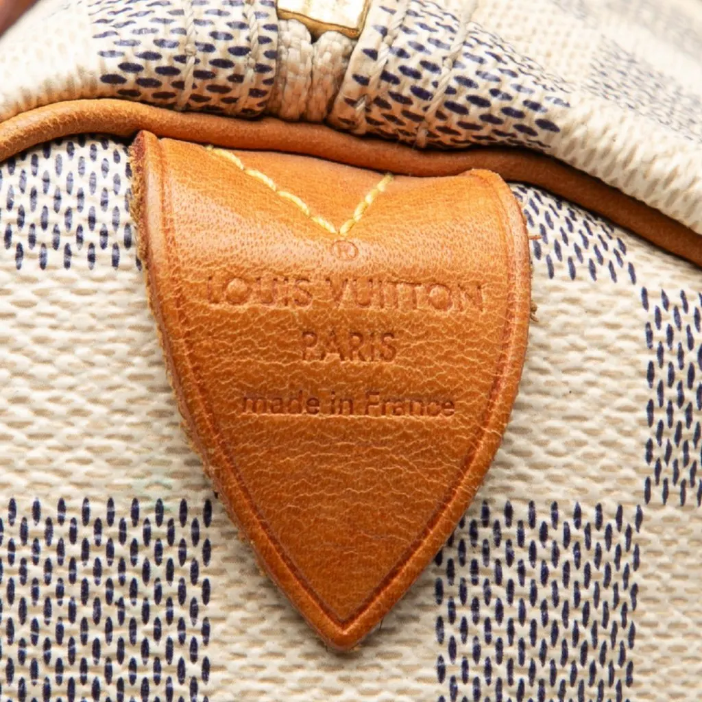 Louis Vuitton Damier Azur Speedy 30 White Canvas Very good - Box View