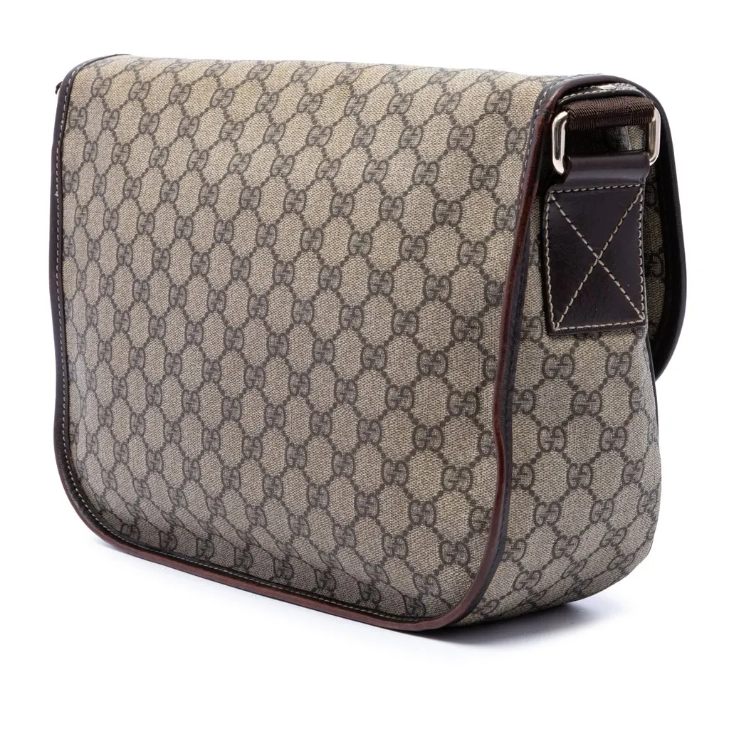 Gucci GG Supreme Crossbody Beige Canvas Good - Back View
