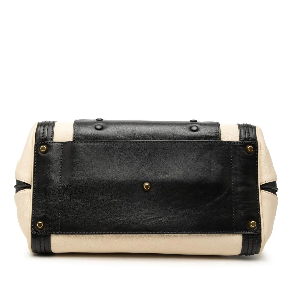 Chloé Small Bicolor Leather Alice Satchel Beige Leather Very good - Inside View