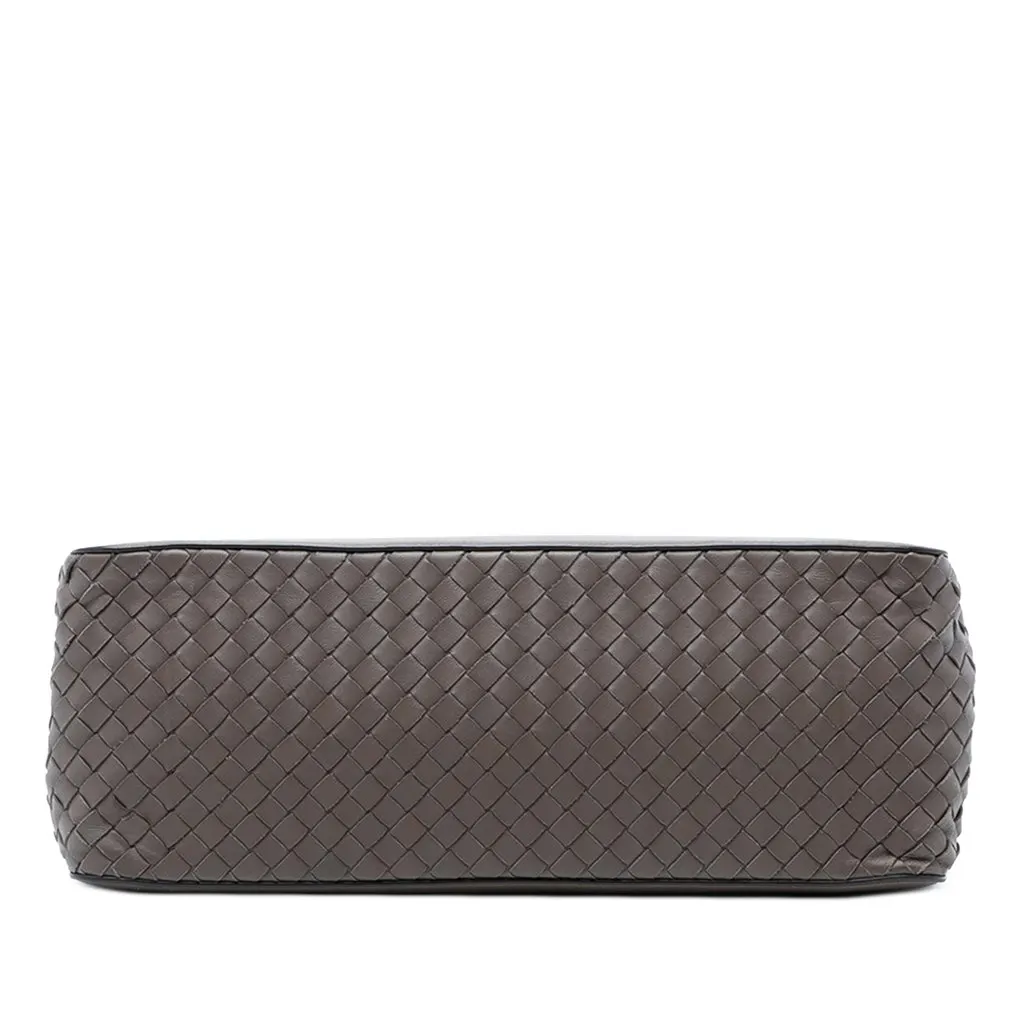 Bottega Veneta Intrecciato Trimmed Leather Ellittica Tote Brown Leather Very good - Inside View