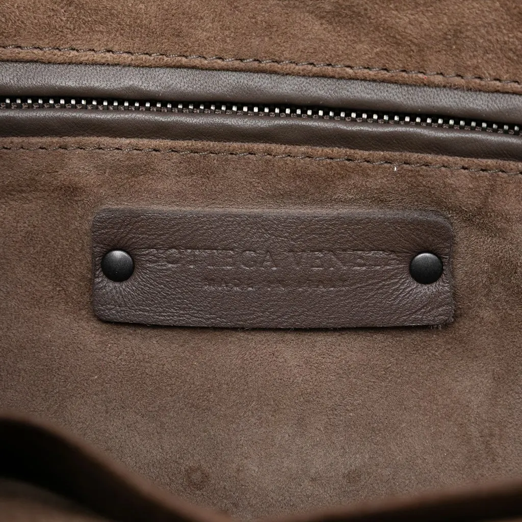 Bottega Veneta Intrecciato Trimmed Leather Ellittica Tote Brown Leather Very good - Box View