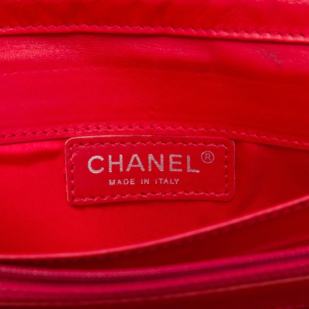 Chanel Classic Lambskin East West Wallet on Chain Red Leather Very good - Box View