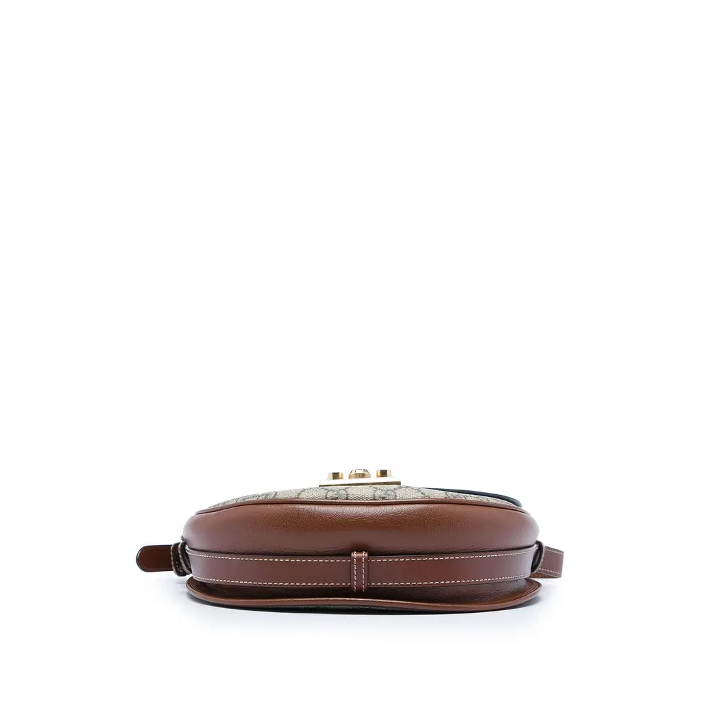 Gucci GG Supreme Saddle Padlock Crossbody Beige Very good - Inside View