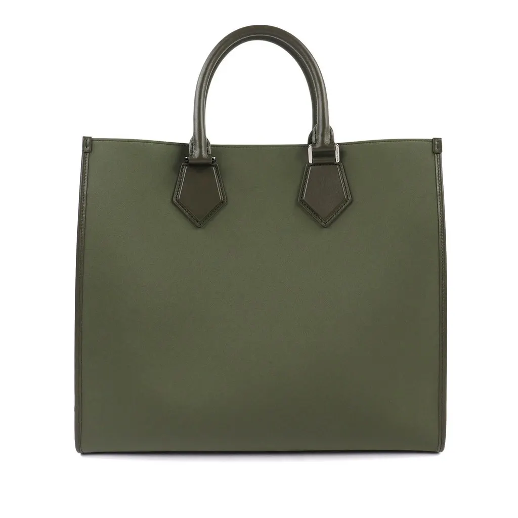 Dolce & Gabbana Large Nylon Logo Edge Shopper Green Very good - Back View