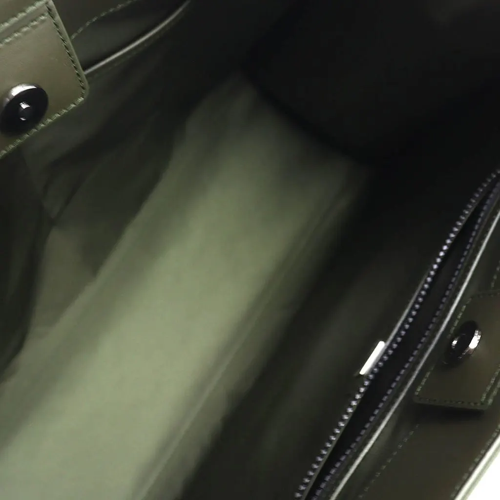 Dolce & Gabbana Large Nylon Logo Edge Shopper Green Very good - Model View