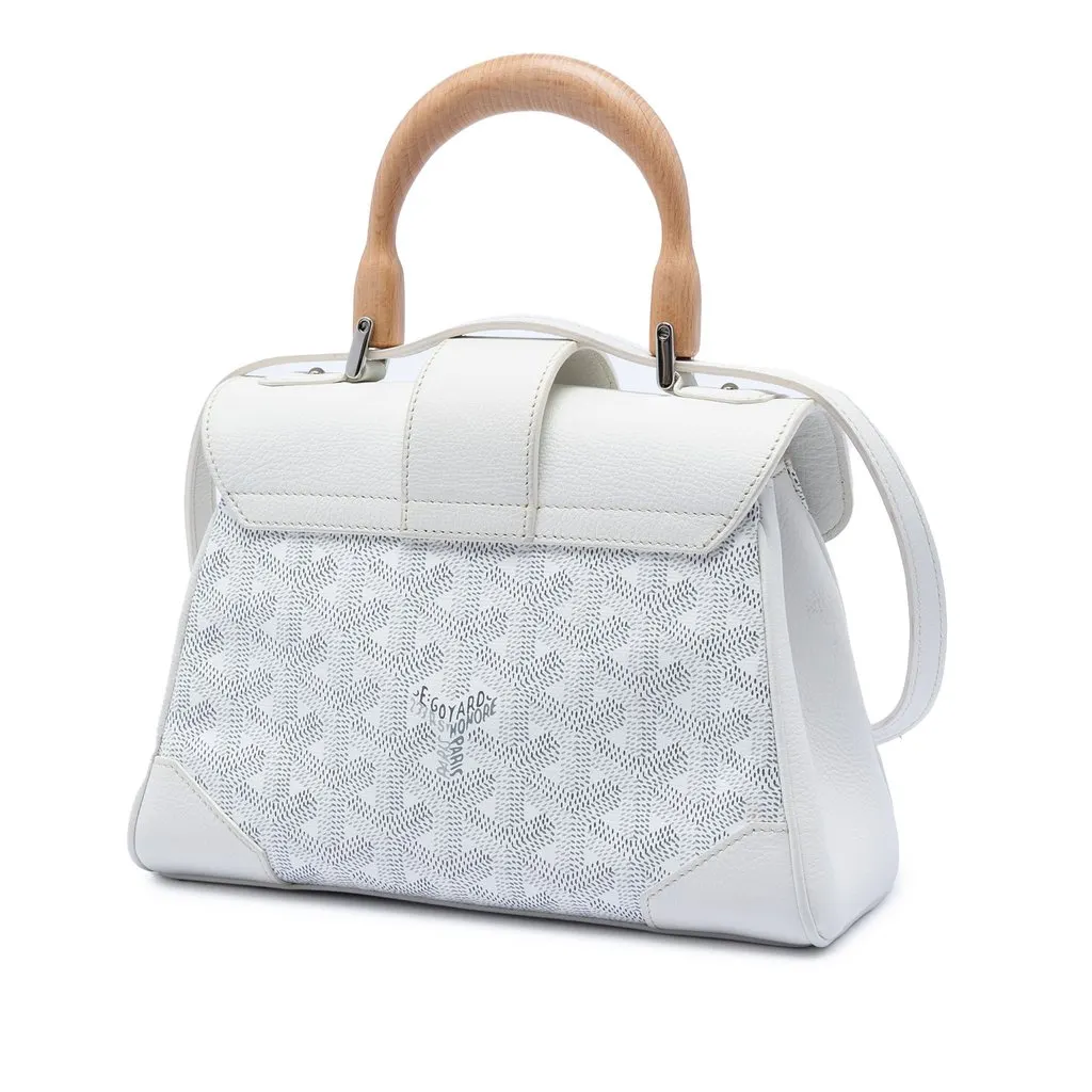 Goyard Mini Goyardine Saigon Souple White Good - Back View