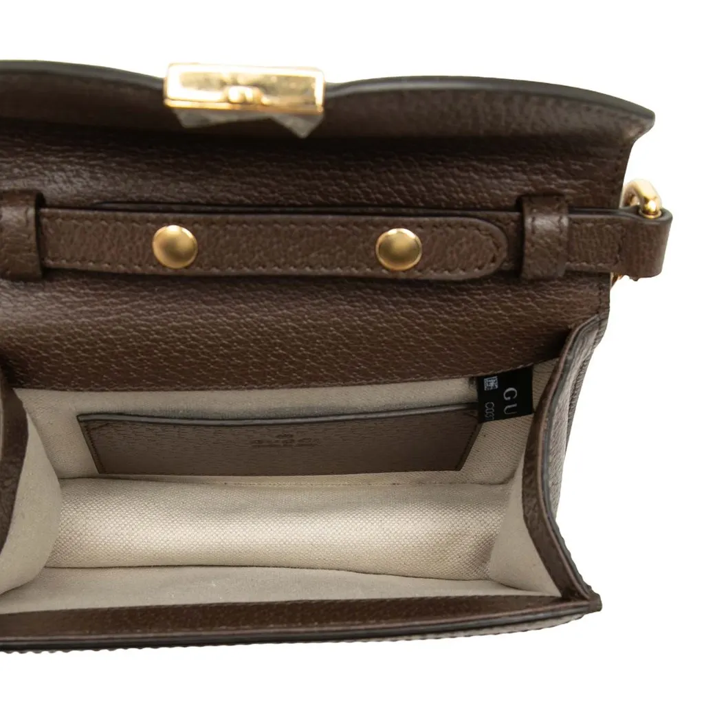 Gucci Small GG Supreme Web Ophidia Top Handle Bag Beige Very good - Model View