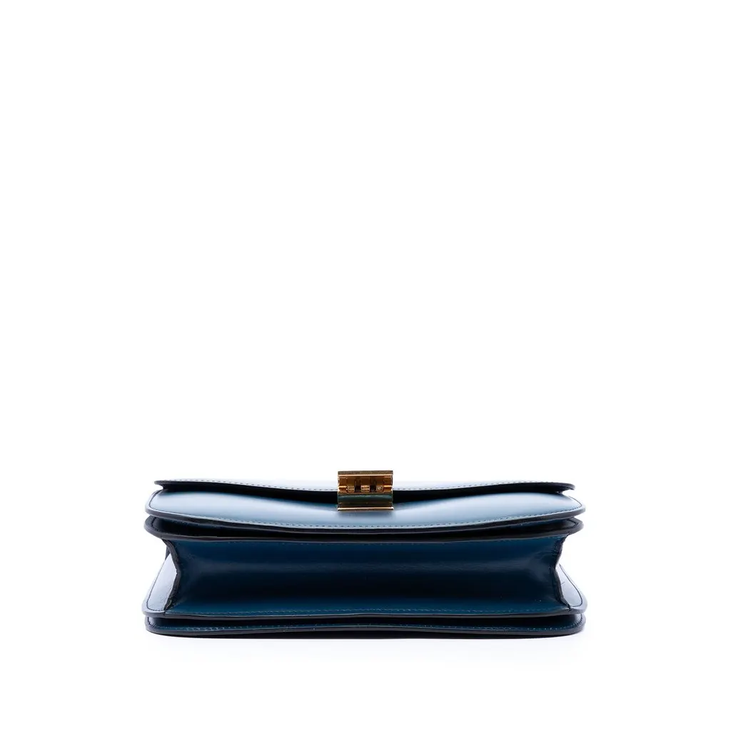 Celine Medium Calfskin Classic Box Blue Leather Very good - Inside View