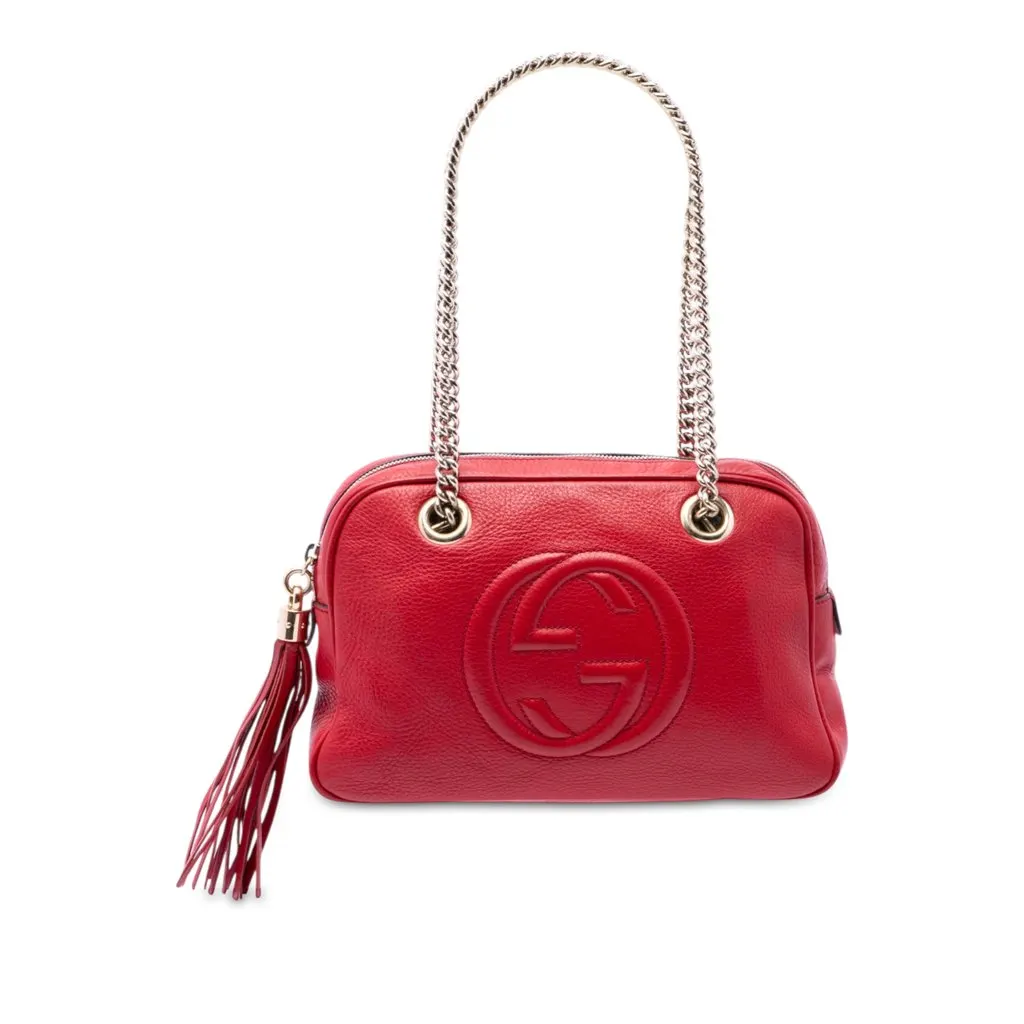 Gucci جلد العجل سوهو بسلسلة Zip كتف حقيبة