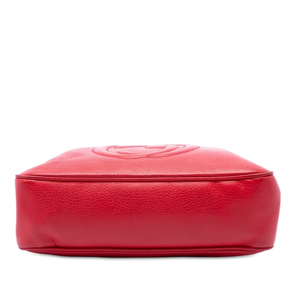 Gucci Calfskin Soho Chain Zip Shoulder Bag Red Leather Very good - Inside View