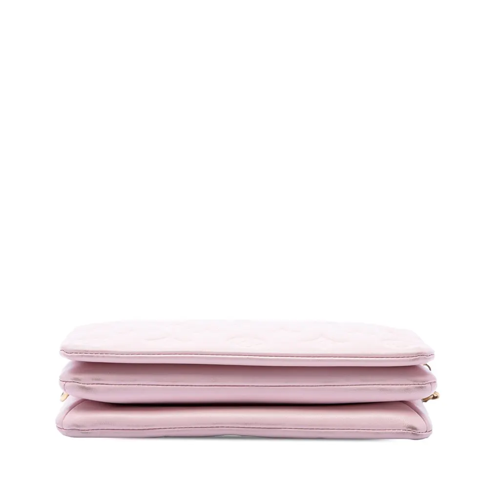 Louis Vuitton Monogram Embossed Lambskin Pochette Coussin Pink Leather Very good - Inside View