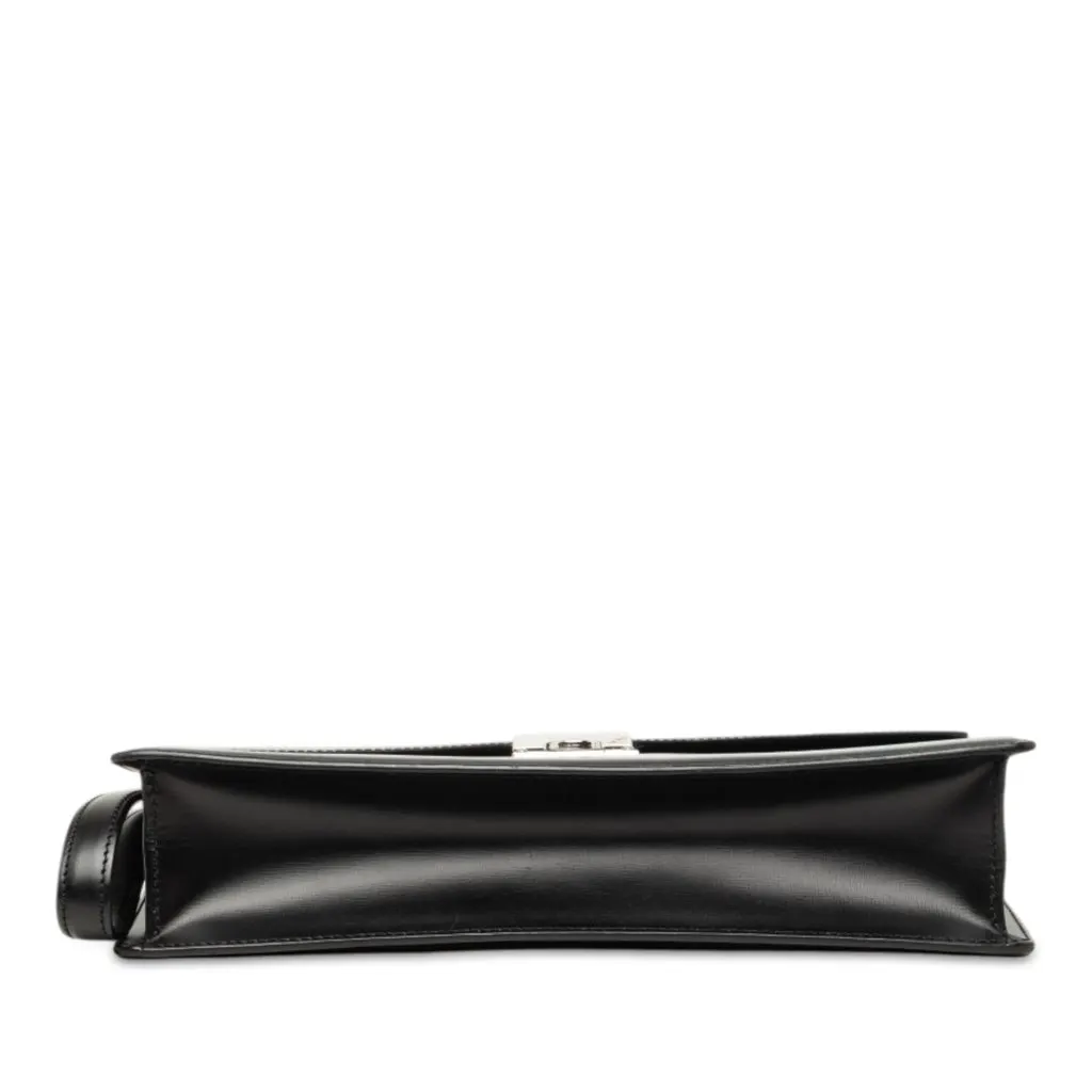 Loewe Leather Anagram Envelope Wristlet Clutch Black Leather Good - Inside View