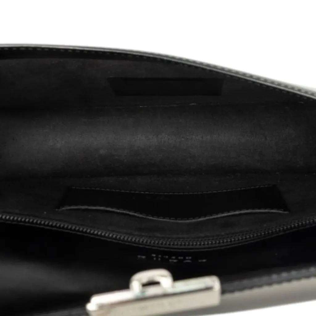 Loewe Leather Anagram Envelope Wristlet Clutch Black Leather Good - Model View