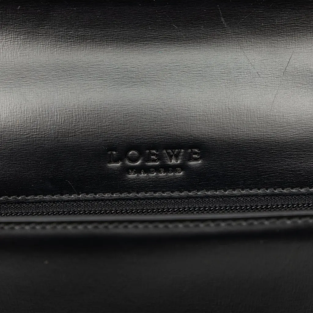 Loewe Leather Anagram Envelope Wristlet Clutch Black Leather Good - Box View