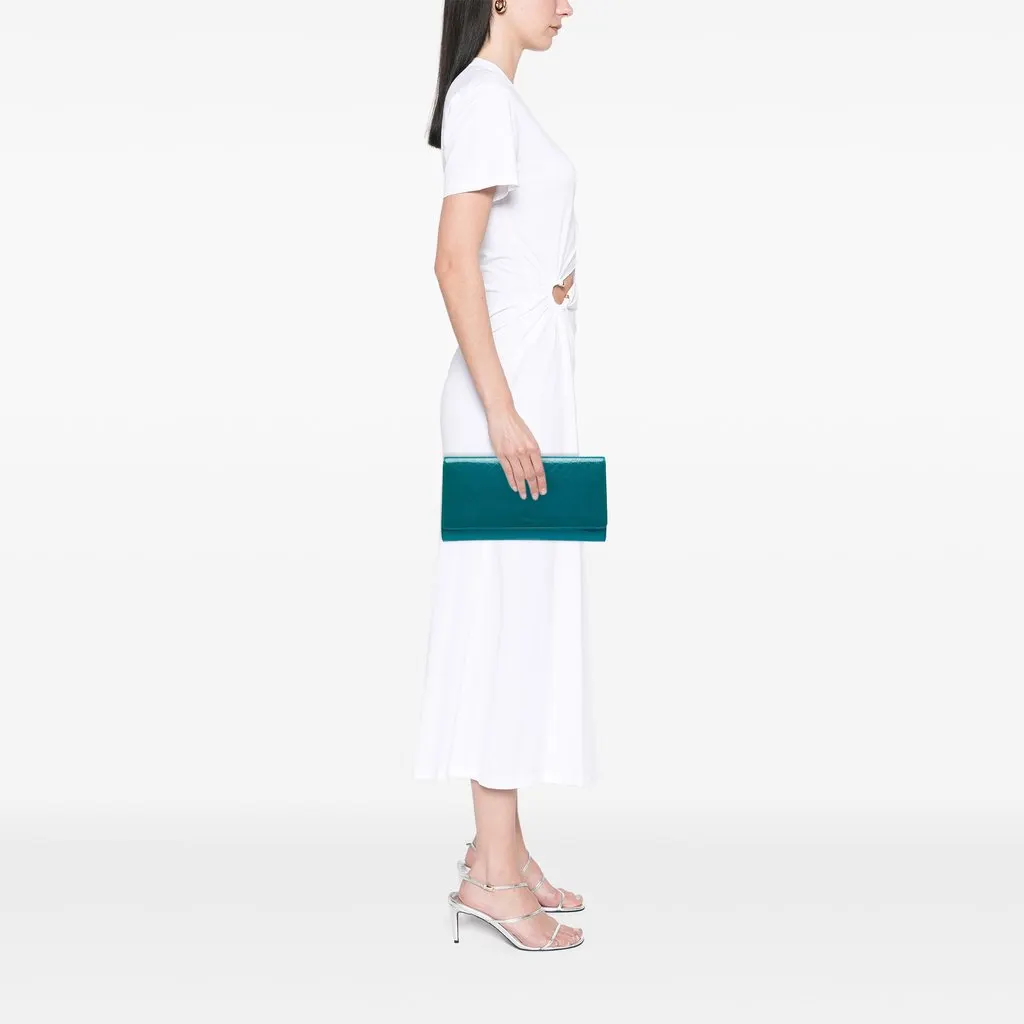 Gucci Microguccissima Patent Broadway Clutch Blue Leather Very good - Box View