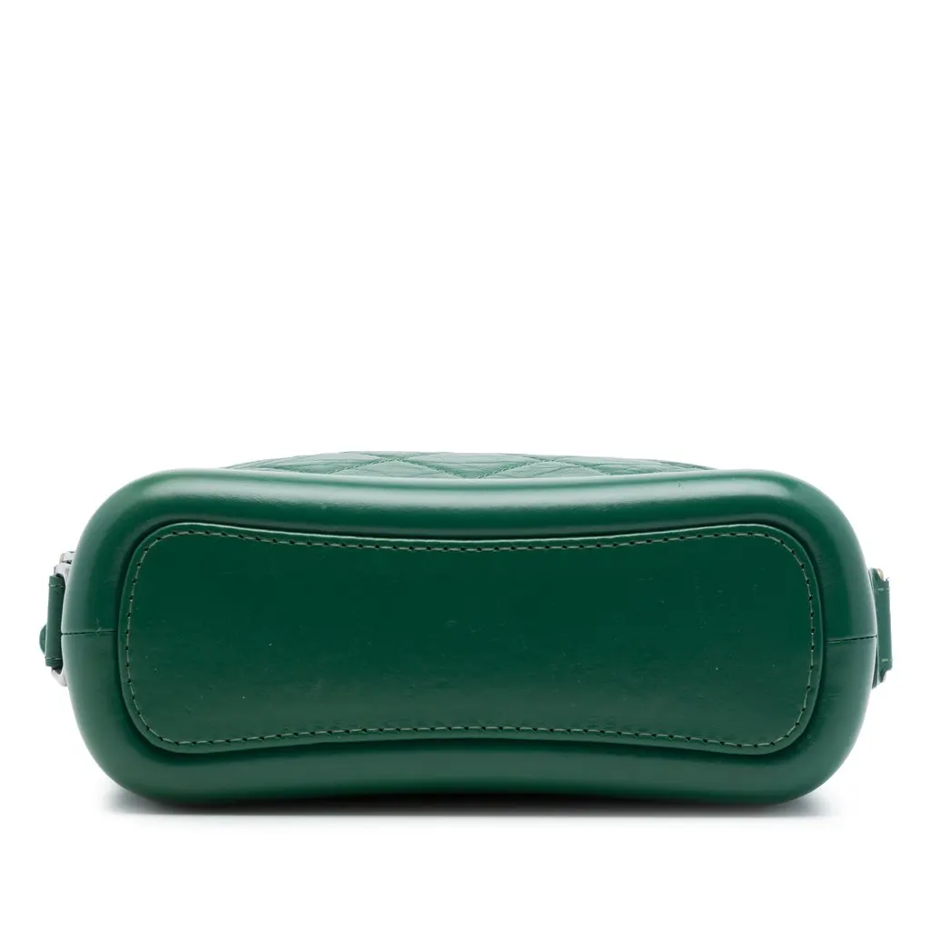 Chanel Small Aged Calfskin Gabrielle Crossbody Green Leather Very good - Inside View