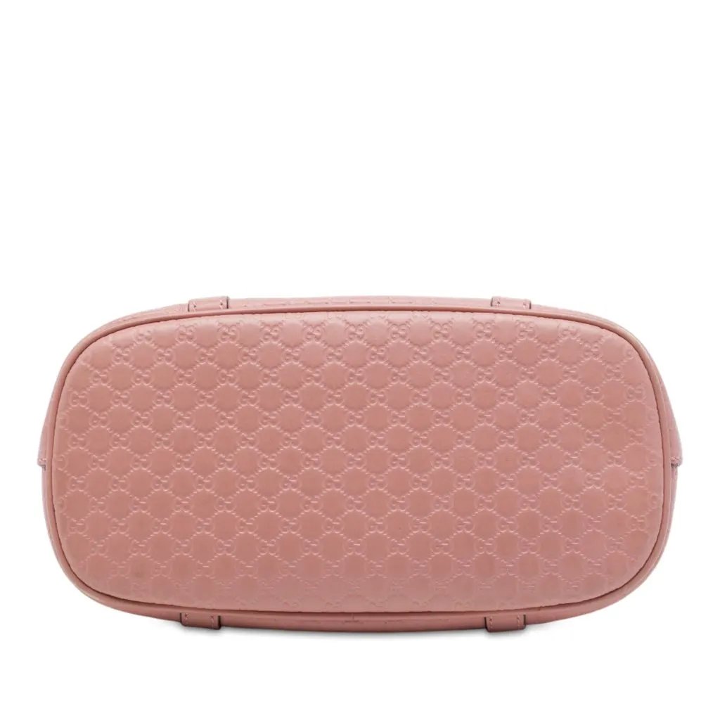 Gucci Mini Microguccissima Dome Satchel Pink Leather Good - Inside View