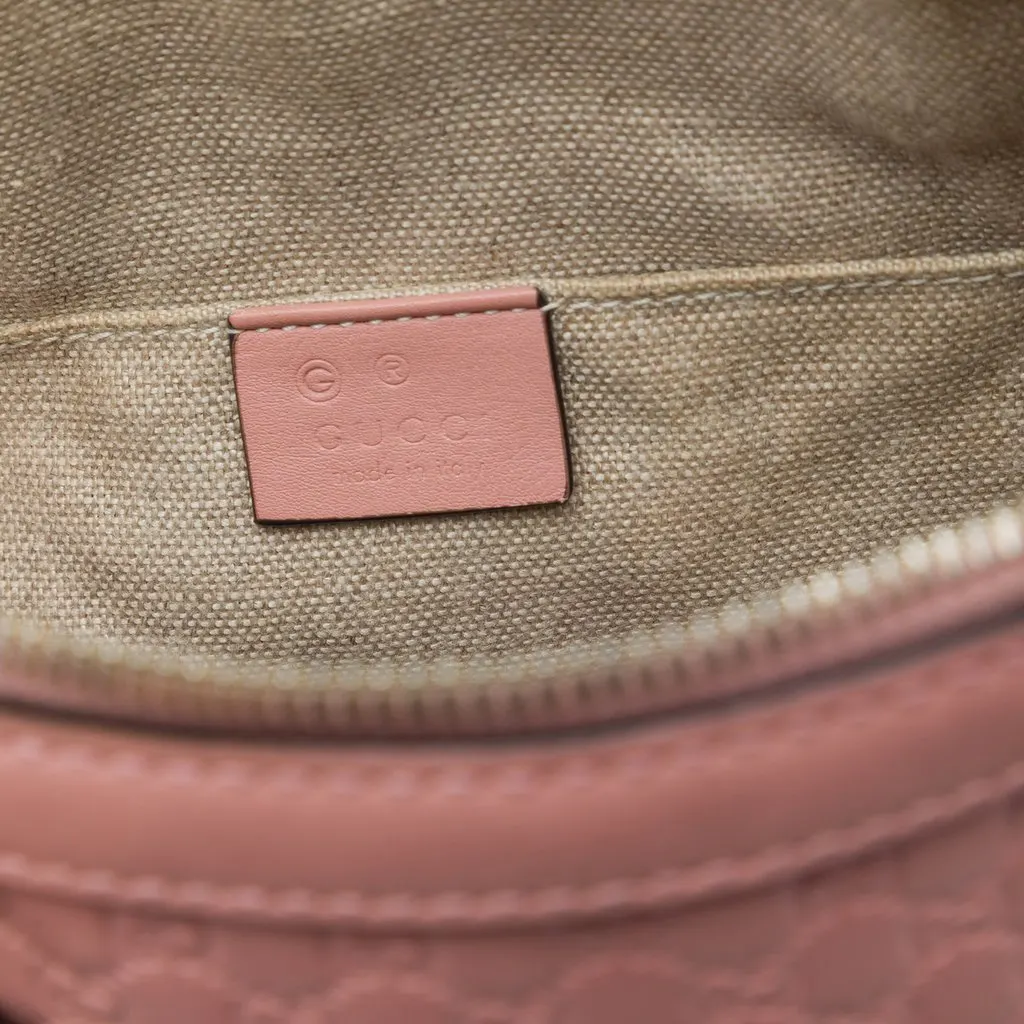 Gucci Mini Microguccissima Dome Satchel Pink Leather Good - Box View