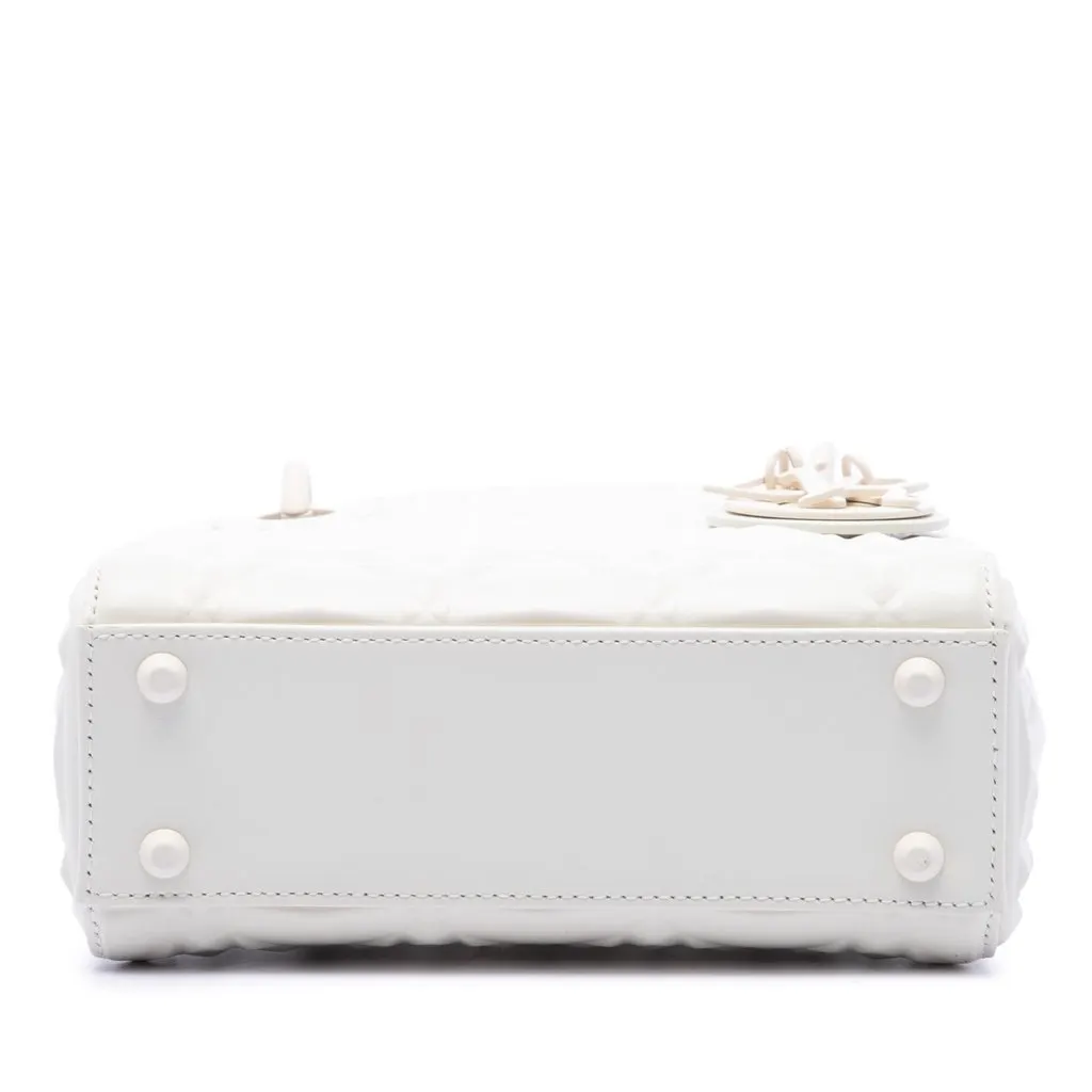 Dior Mini Ultra Matte Calfskin Diamond Cannage Lady Dior White Leather Very good - Inside View