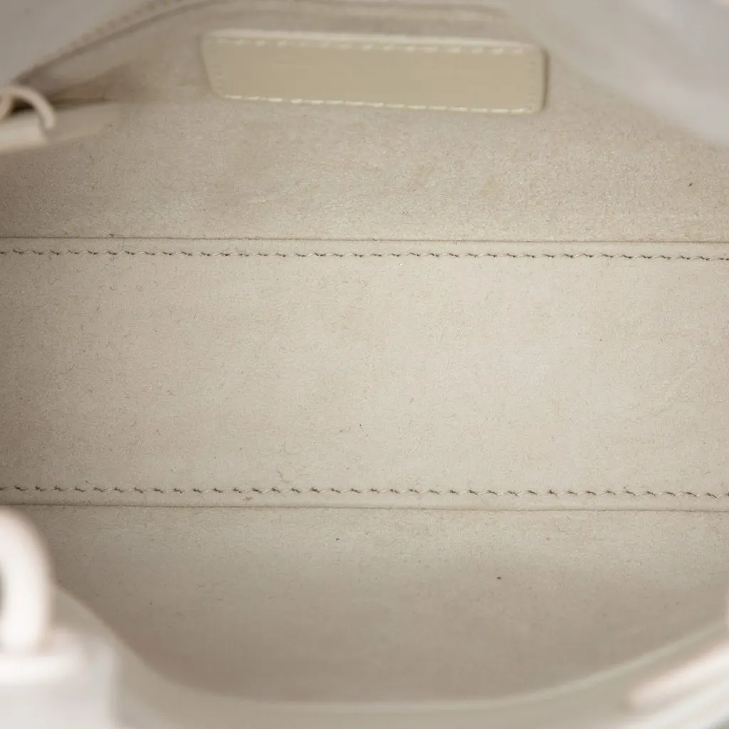 Dior Mini Ultra Matte Calfskin Diamond Cannage Lady Dior White Leather Very good - Model View