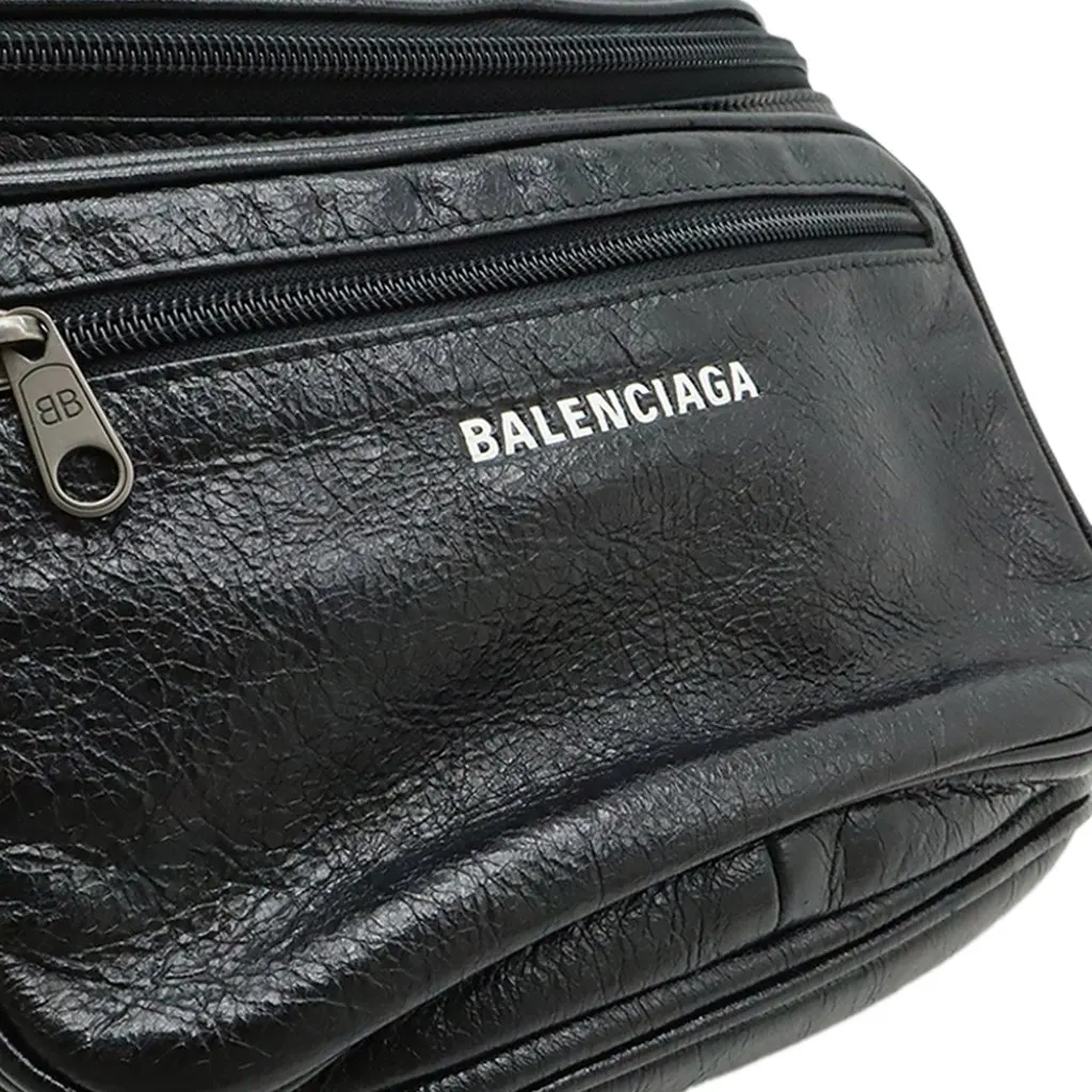 Balenciaga Leather Explorer Belt Bag Black Leather Very good - Model View