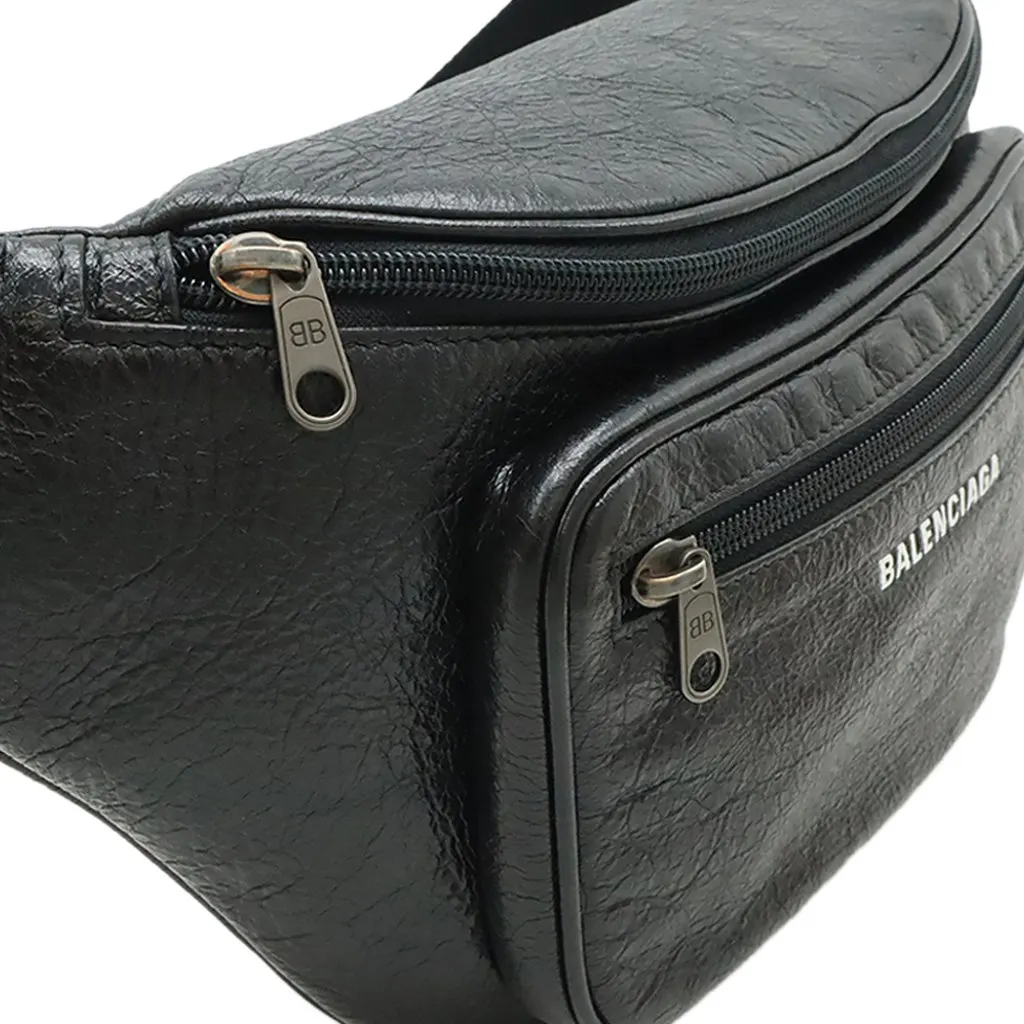 Balenciaga Leather Explorer Belt Bag Black Leather Very good - Box View