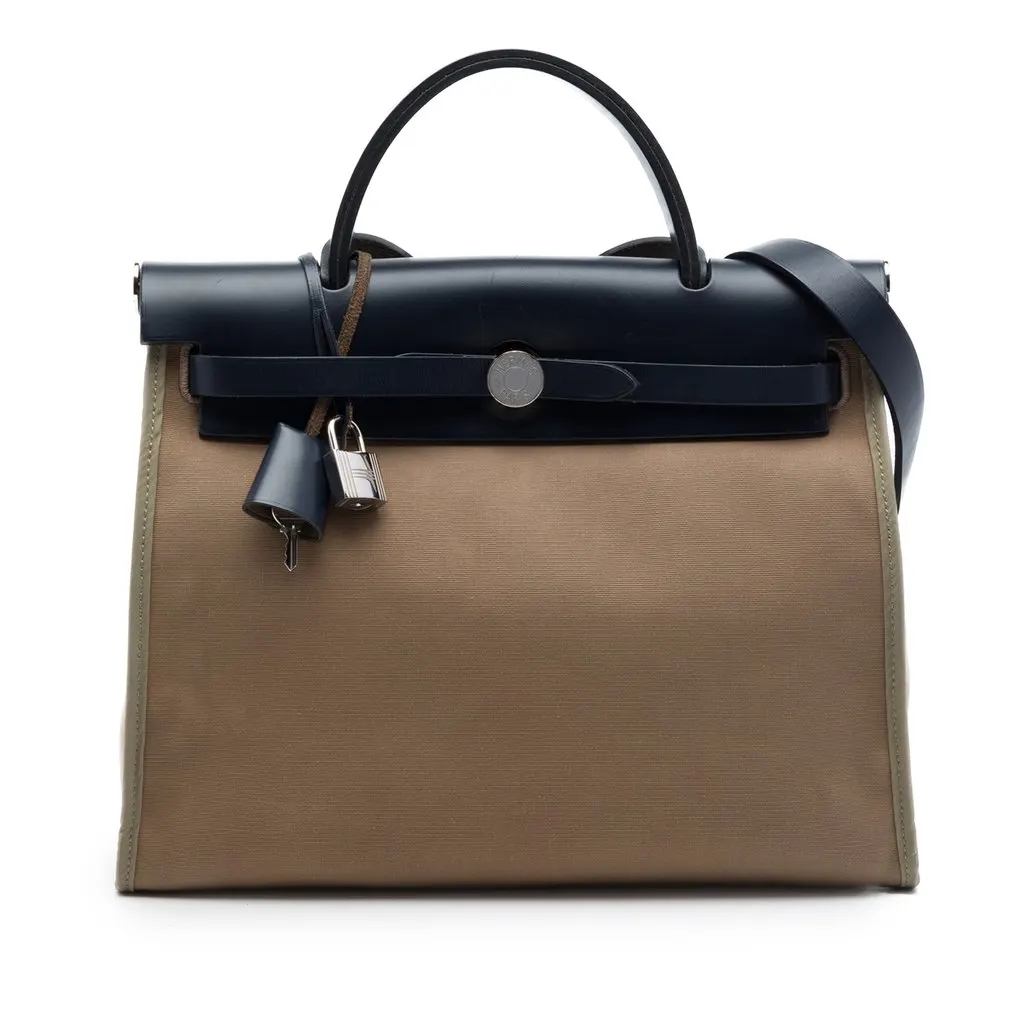 Hermès Toile Herbag Zip 31 Brown Very good - Front View