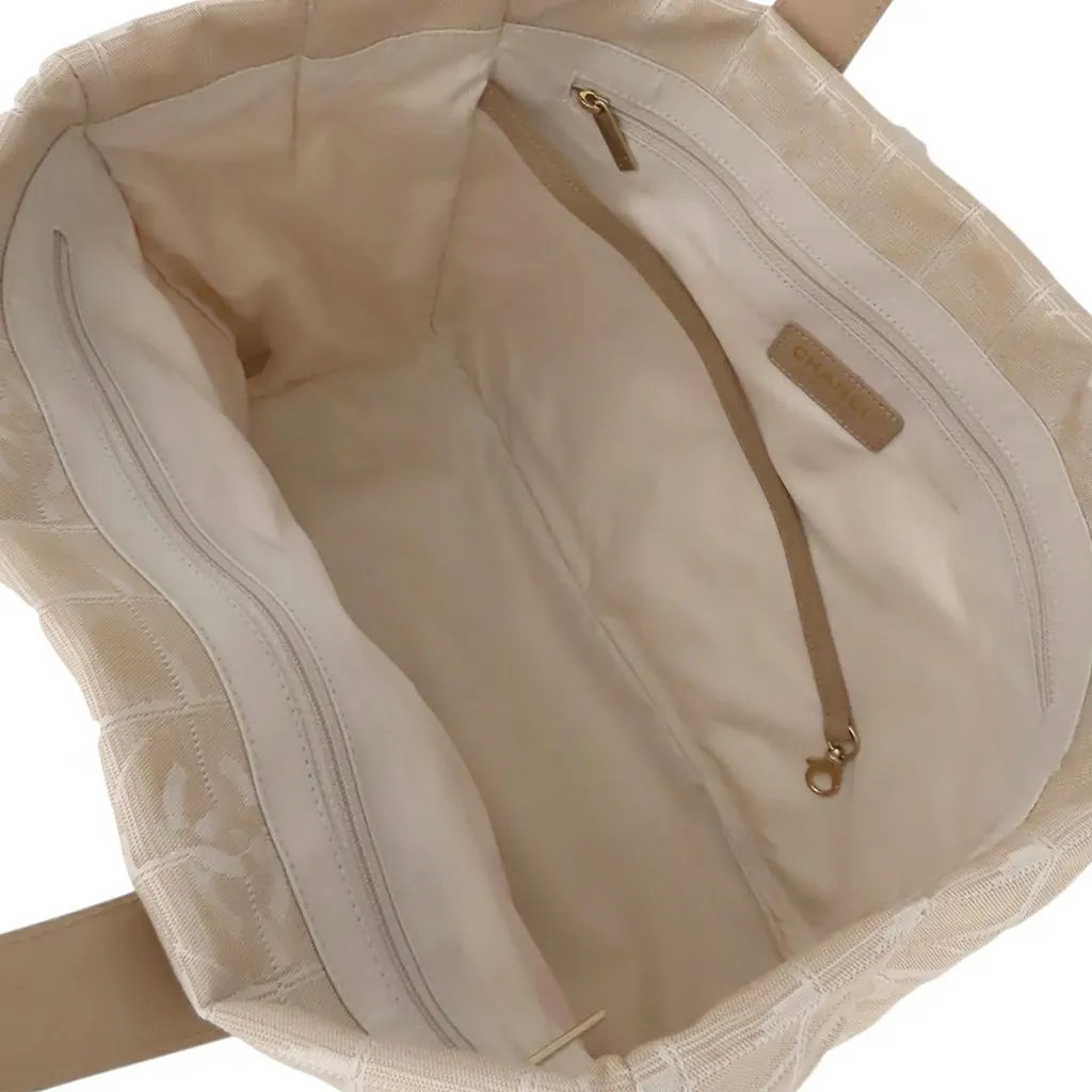 Chanel New Travel Line Nylon Tote Beige Very good - Inside View