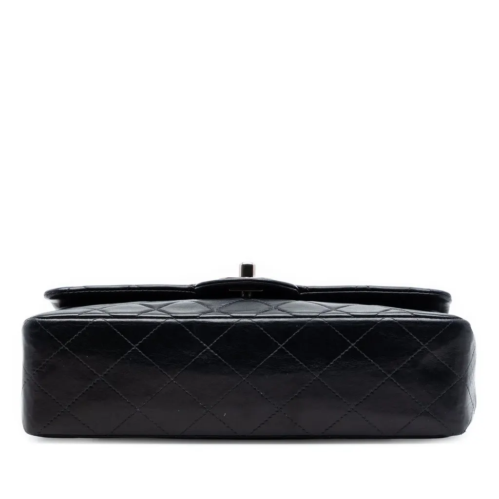 Chanel Small Classic Lambskin Double Flap Black Leather Very good - Inside View