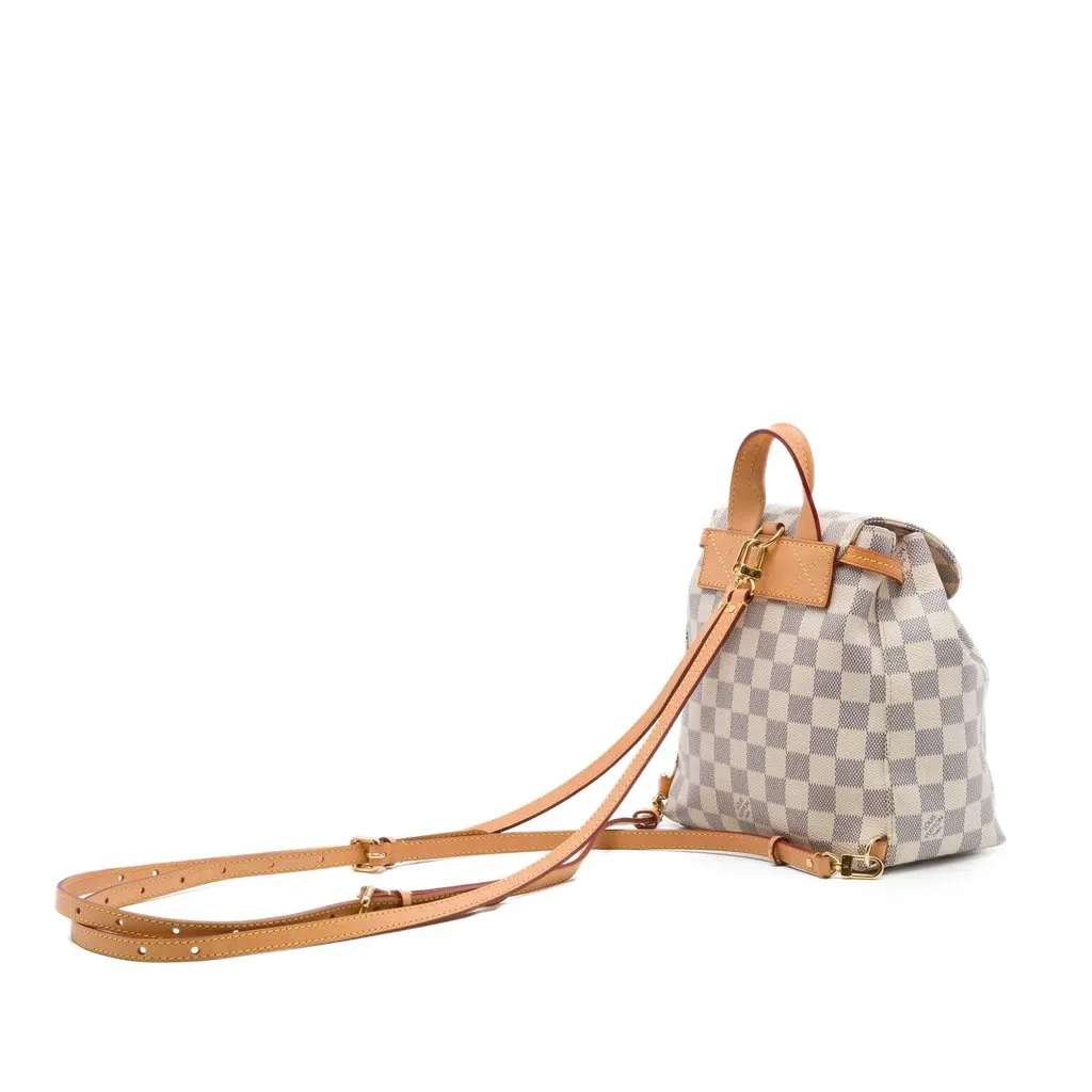Louis Vuitton Damier Azur Sperone BB White Canvas Good - Back View