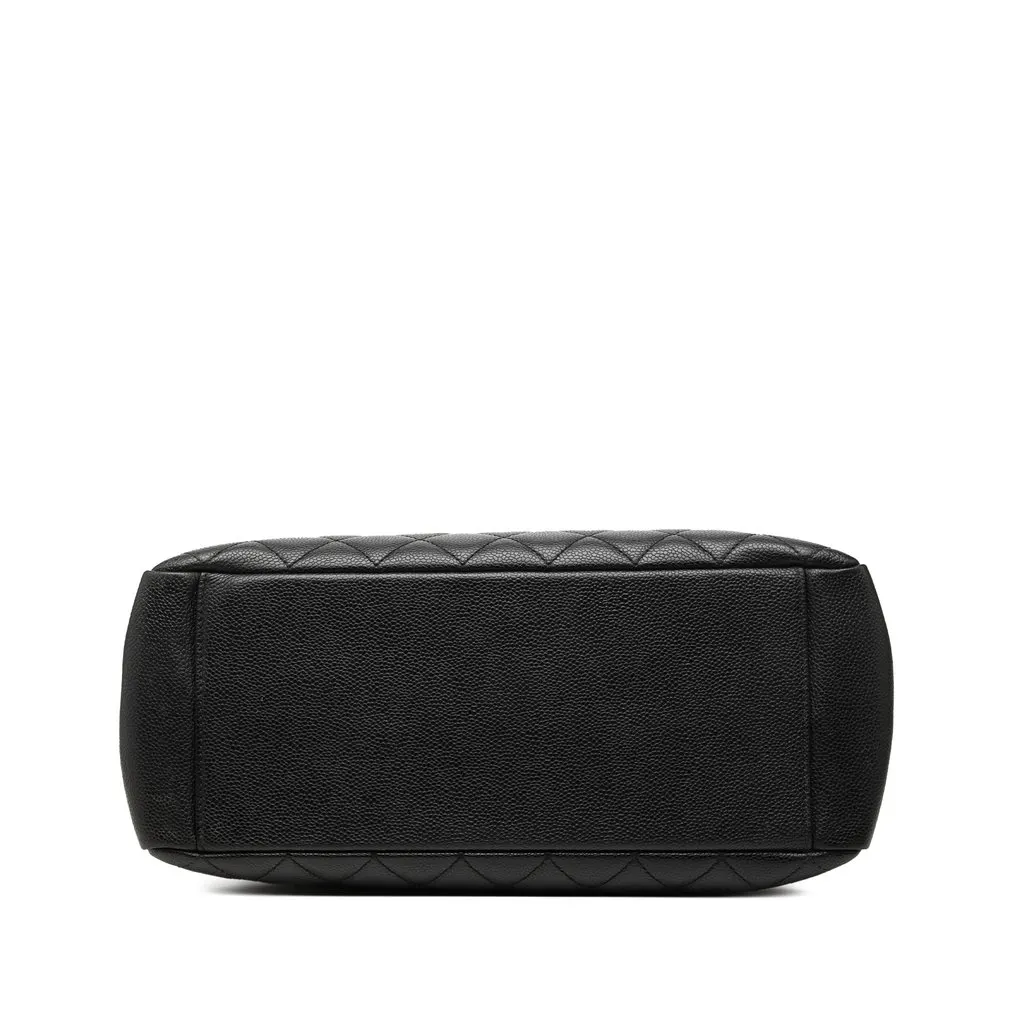 Chanel Caviar Grand Shopping Tote Black Leather Very good - Inside View