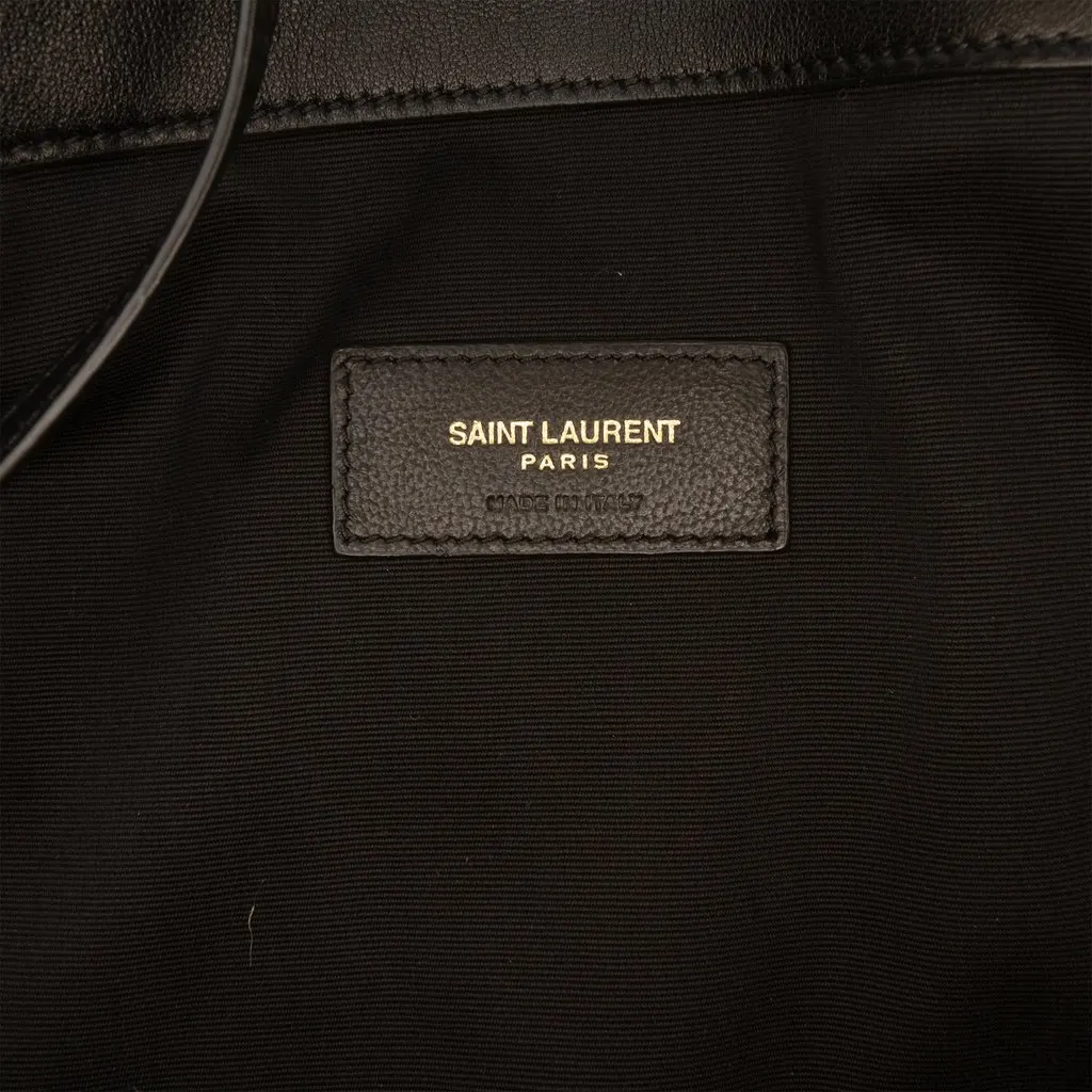 Saint Laurent Small Quilted Lambskin Jamie Shopping Tote Black Leather Very good - Box View