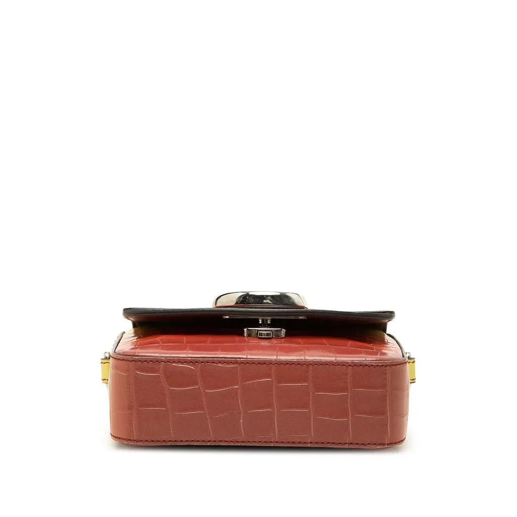 Chloé Mini Ombre Croc Embossed Leather C Satchel Yellow Leather Very good - Inside View