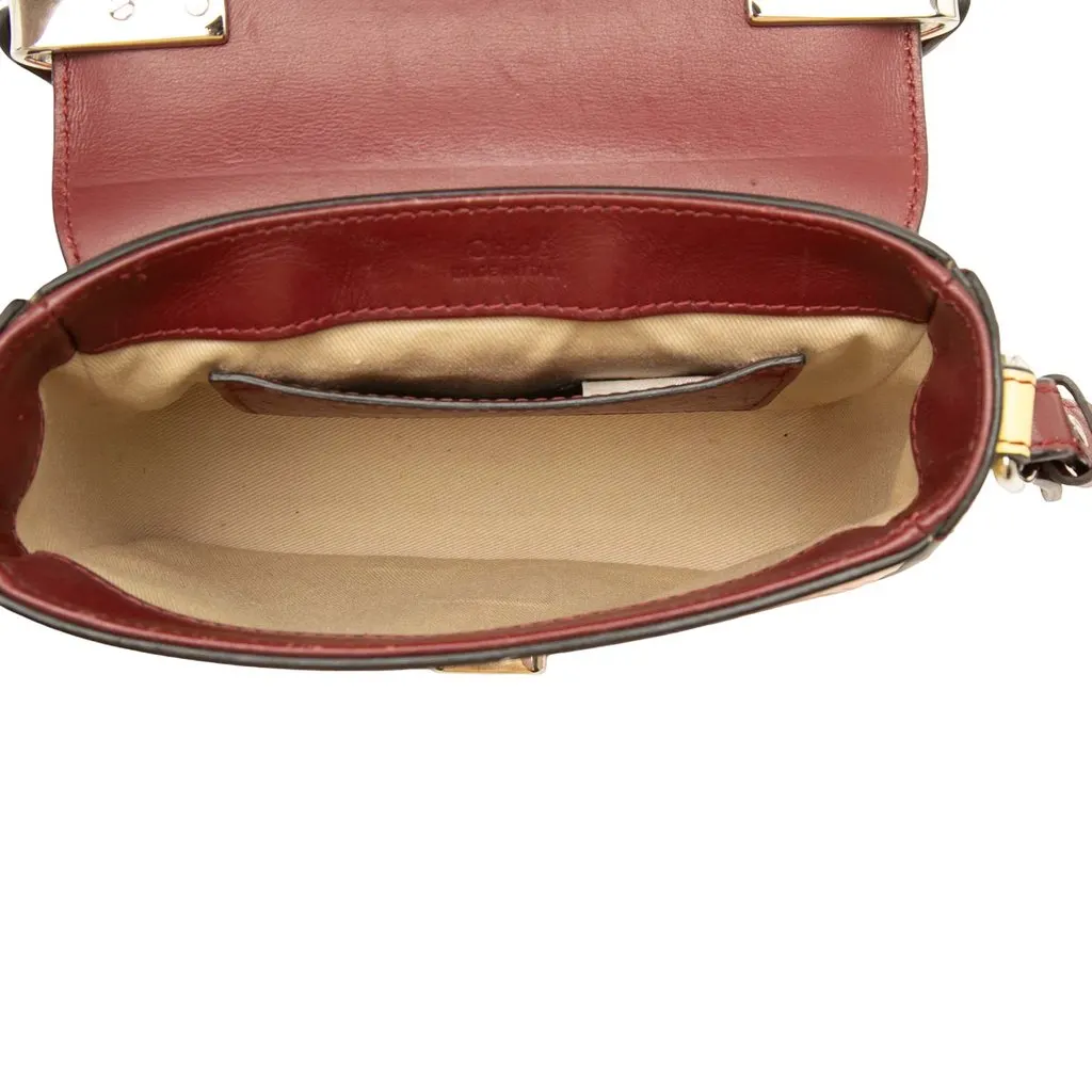 Chloé Mini Ombre Croc Embossed Leather C Satchel Yellow Leather Very good - Model View